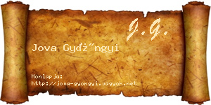 Jova Gyöngyi névjegykártya