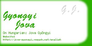 gyongyi jova business card